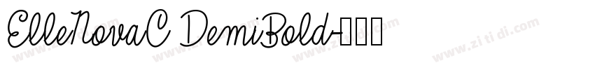 ElleNovaC DemiBold字体转换